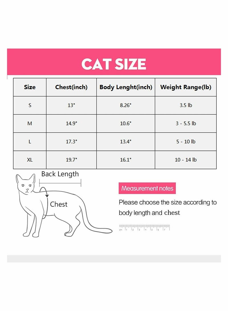 Excefore Dog/Cat Clothing Professional Recovery Suit With Anti Licking for Abdominal Wounds or Skin Diseases, Indoor Clothing E-Collar for Cats After sterilization, Surgery - Green L - Image 5