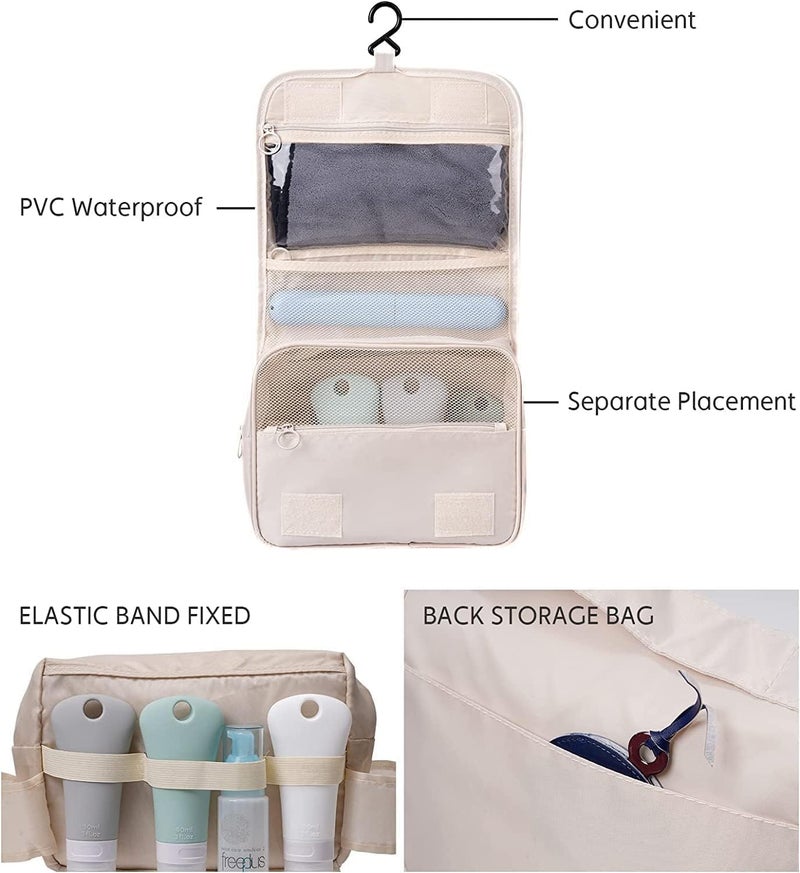 FARIOX Multifunctional Hanging Toiletry Bag for Travel Cosmetic Makup Organzier Pouch Luxury Cute Travel Make Up Hanging Wash Bag Waterproof Bathroom Shower Bag for Women and Men - Image 5