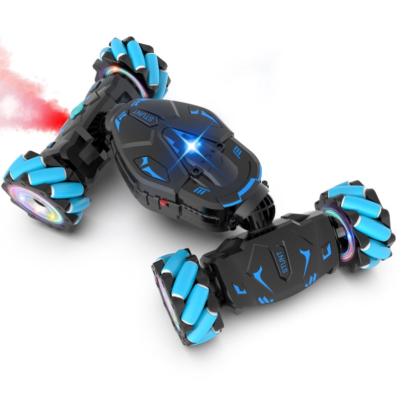 Vmiya Gesture Sensing RC Stunt Car Toys for Boys 68 Gifts for Boys 6 7 8 9 10 11 12 Birthday Gifts for Boys Remote Control Car for Boys 812 360 Rotate 4WD OffRoad with Lights Music Spray - Image 3