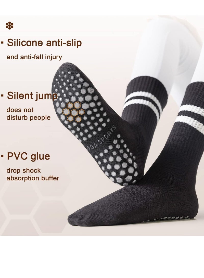 Excefore Striped Athletic Socks, Casual Cute Vintage Crew Socks, Cotton Stripe Athletic Sports Running Retro Cute Matching School Crew Socks For Men/Women - Image 2