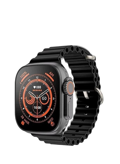 ساعة HK10 Ultra 3 -WF الذكية - شاشة أموليد - 49 مم - متعددة الوظائف - إصدار WIFI - حزامين (سيليكون - قماش) - أسود