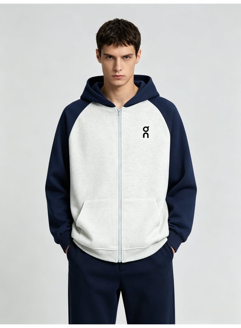 On Running Men's and women's matching raglan sleeves hooded cardigan jacket - Image 3