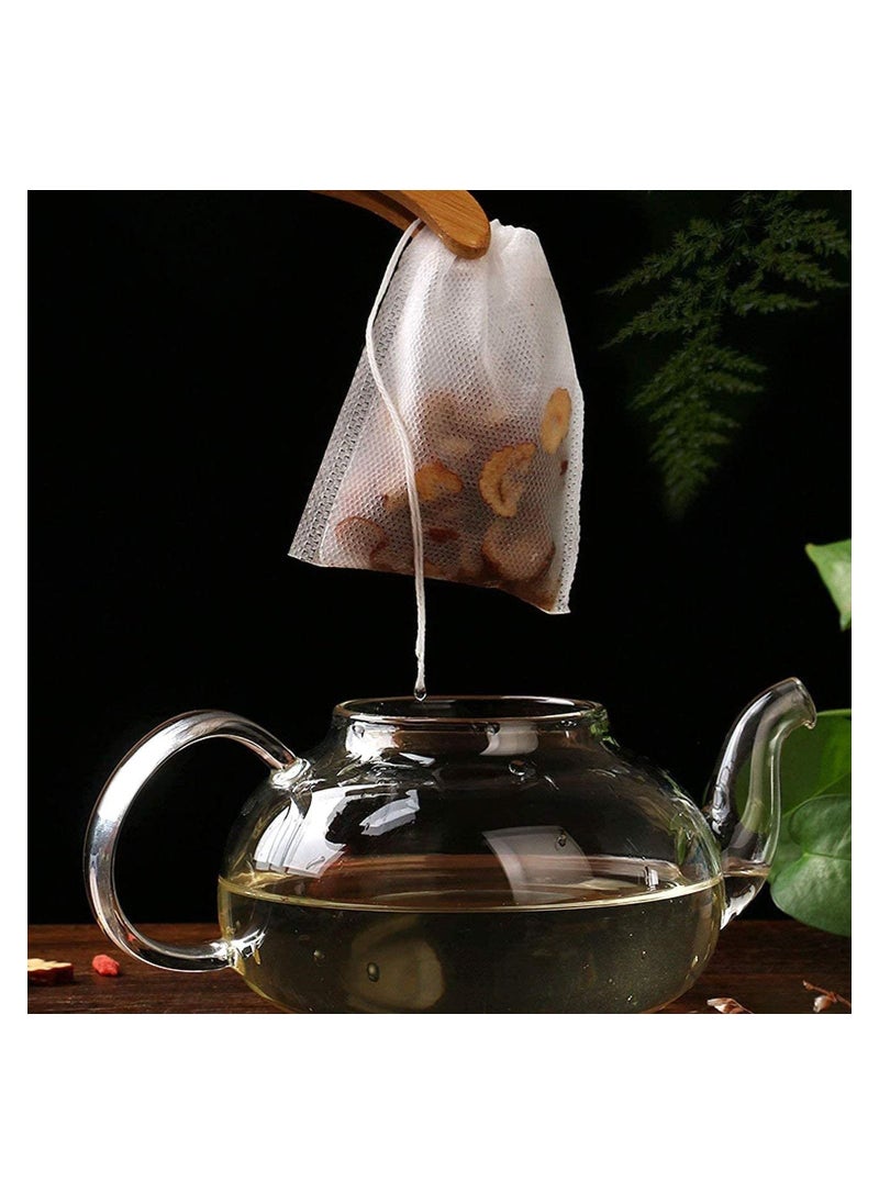 KASTWAVE - 400 Pcs Cotton Muslin Drawstring Bags，Food Grade Reusable 100% Mesh Bags for Cooking, Tea Coffee Filter, Store Spices (3.54 x 2.75 inch） - Image 1