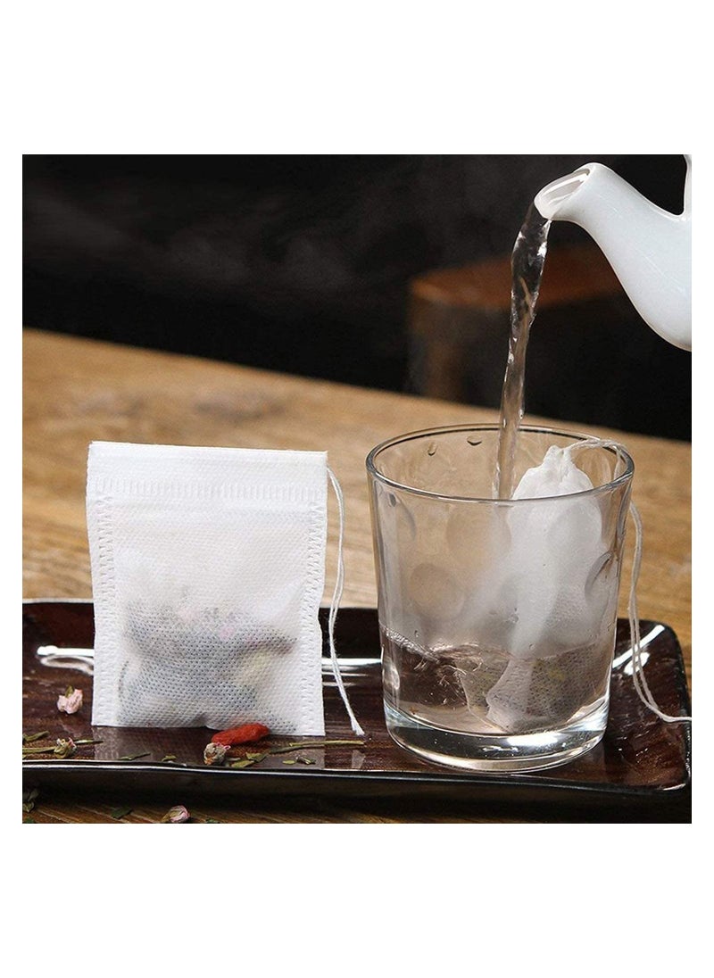 KASTWAVE - 400 Pcs Cotton Muslin Drawstring Bags，Food Grade Reusable 100% Mesh Bags for Cooking, Tea Coffee Filter, Store Spices (3.54 x 2.75 inch） - Image 1