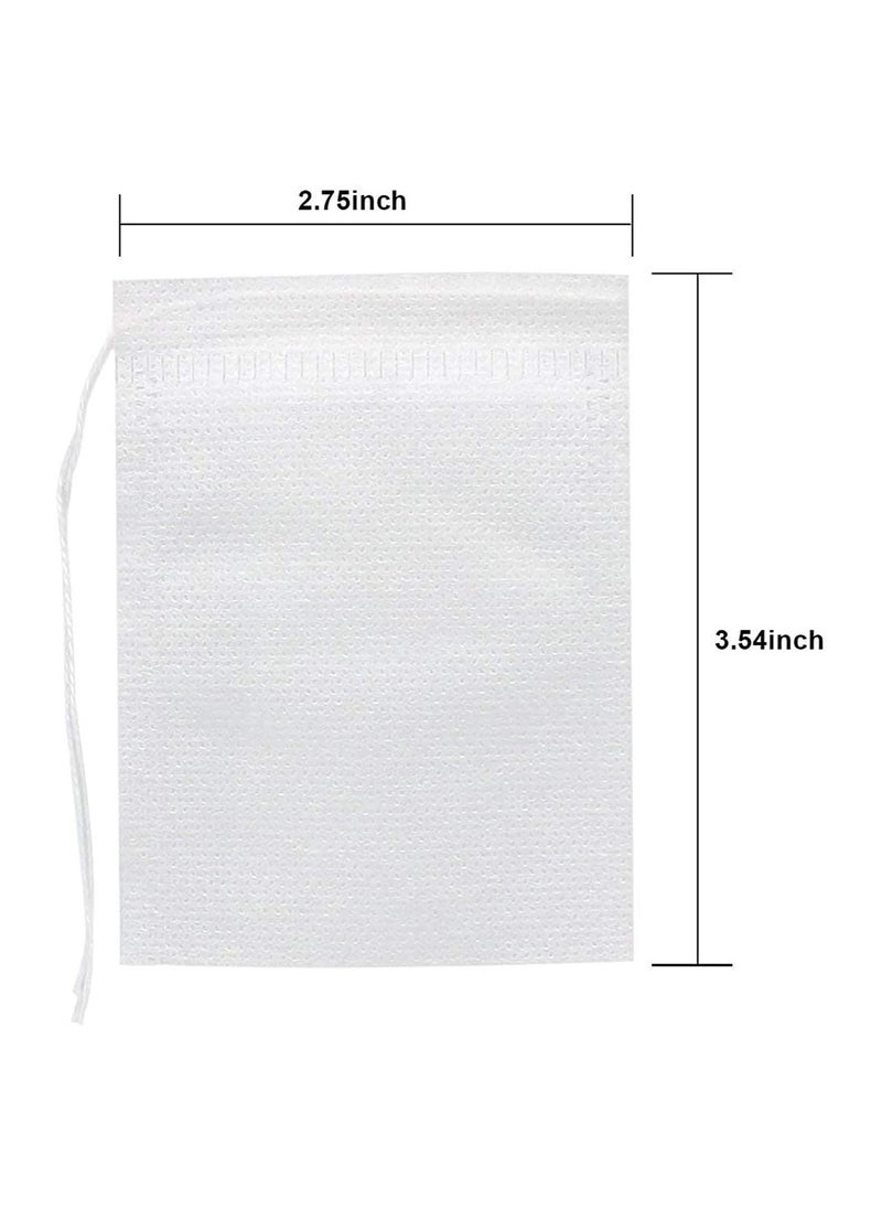KASTWAVE - 400 Pcs Cotton Muslin Drawstring Bags，Food Grade Reusable 100% Mesh Bags for Cooking, Tea Coffee Filter, Store Spices (3.54 x 2.75 inch） - Image 1