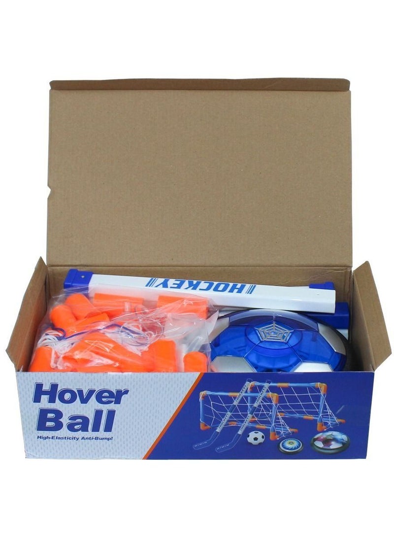Generic - Hover Soccer Hockey 2 in 1 Ball Game Set for Indoor Outdoor Sports With 2 Goals, Rechargeable Floating Air Soccer Ball with Led Light and Foam Bumper, Football Game Set, Hovering Hockey Game Set - Image 1