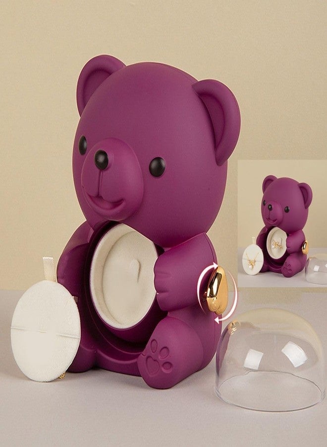Gemcza Bear Ring Box,Valentine's Day Rings Gift Case,Proposal Engagement Wedding Ring Box,Valentines Day (Multi Color) - Image 1