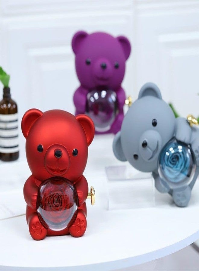 Gemcza Bear Ring Box,Valentine's Day Rings Gift Case,Proposal Engagement Wedding Ring Box,Valentines Day (Multi Color) - Image 3
