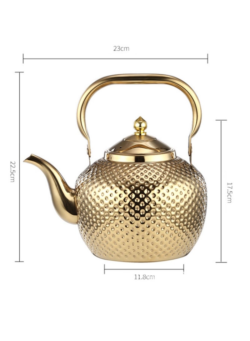 مورلايف الفولاذ المقاوم للصدأ الصفار غلاية الشاي، سعة 2.0 لتر، الذهب - Image 5