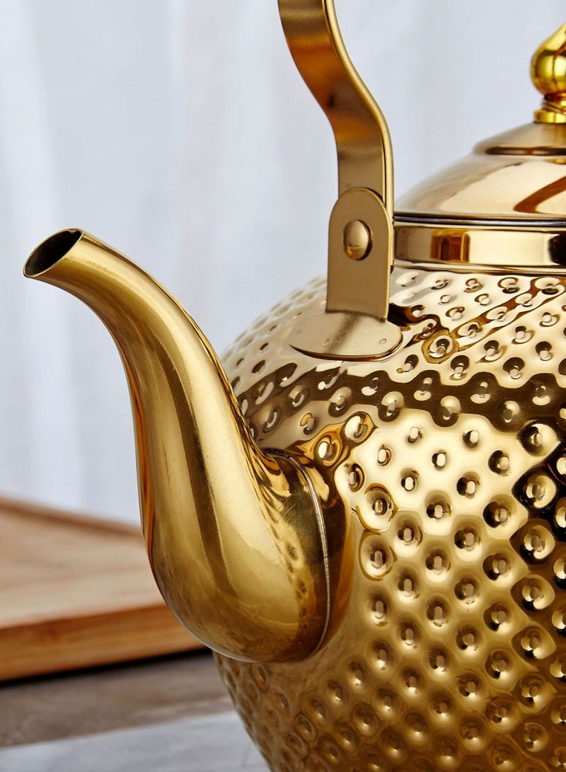 مورلايف الفولاذ المقاوم للصدأ الصفار غلاية الشاي، سعة 2.0 لتر، الذهب - Image 3