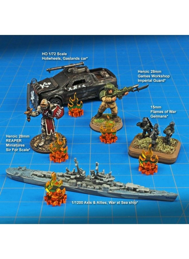 LITKO - Flame Marker ; Fire ; Spell ; Plasma ; Toxic Flames ; Inferno ; Blast (Transparent Yellow Flames & Fluorescent Amber Base Mini) - Image 1