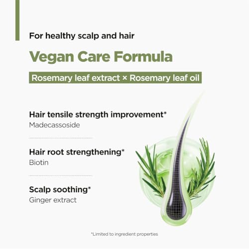 AMOS PROFESSIONAL Botanic Calm Activating Shampoo l Vegan Scalp & Hair Strengthening Shampoo with Rosemary and Biotin, Sulfate Free, 16.9 fl. oz. - Image 4