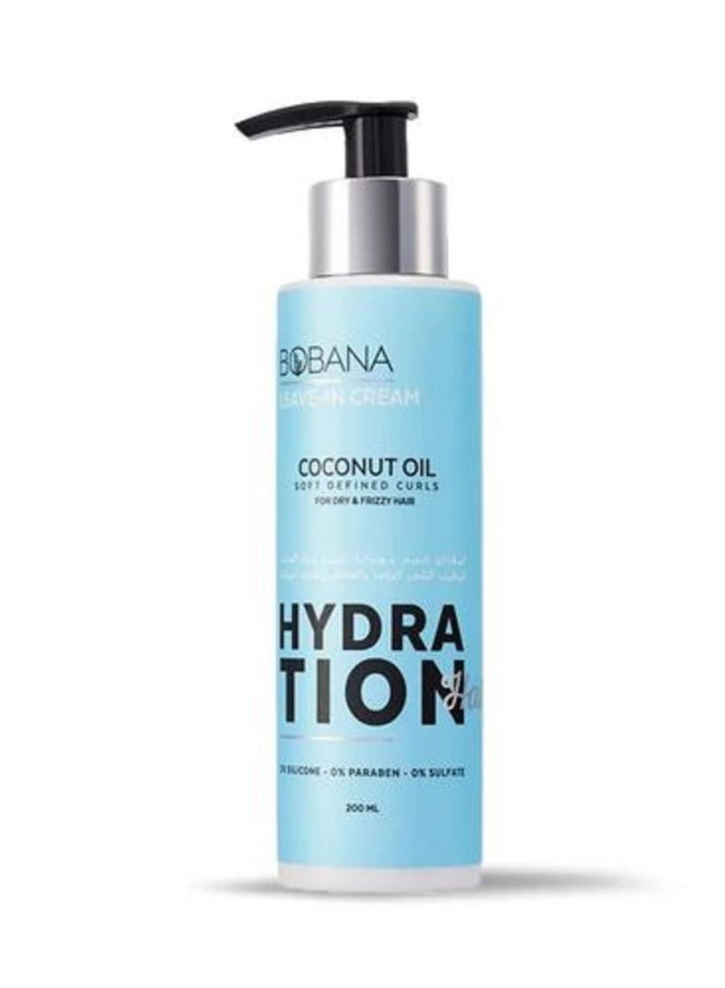 كريم ترطيب يترك على الشعر بزيت جوز الهند