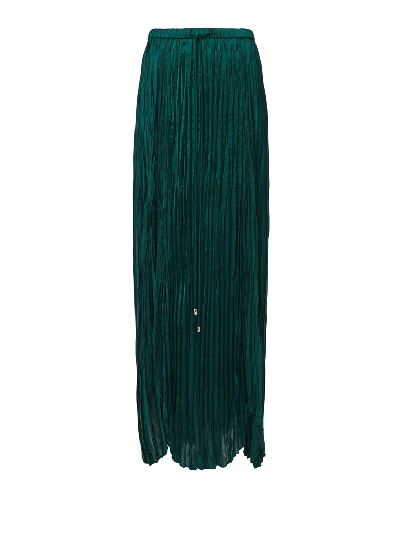 Leem  Lace Inset Plisse Skirt - Shorter Length for Women | Best Price UAE