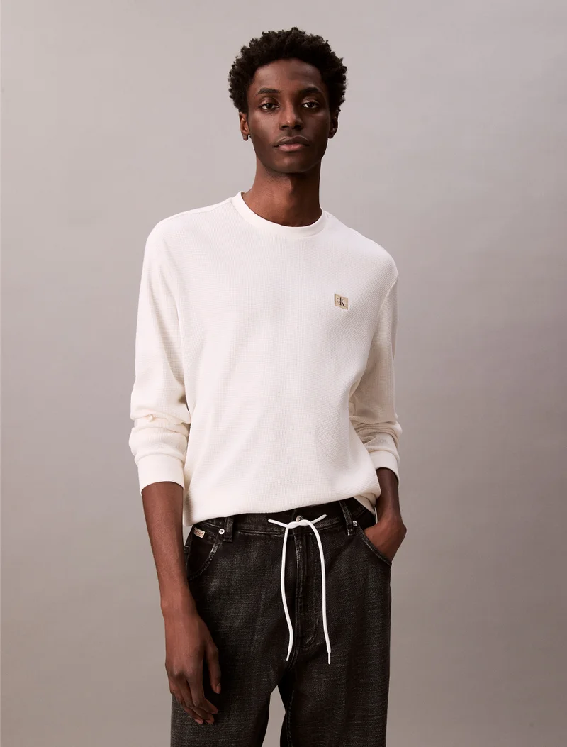 Calvin Klein Jeans Long Sleeve Waffle T-Shirt