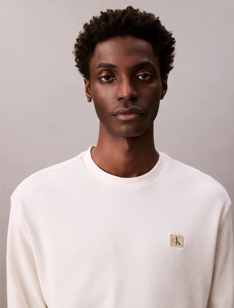 Calvin Klein Jeans Long Sleeve Waffle T-Shirt
