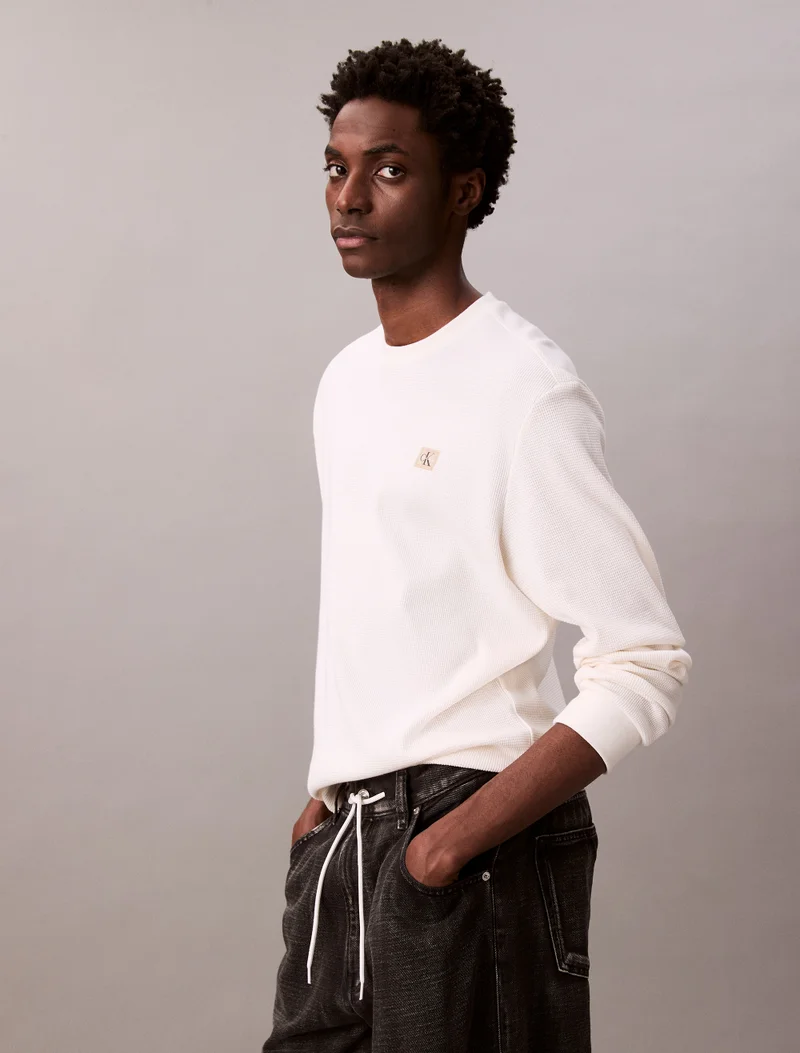 Calvin Klein Jeans Long Sleeve Waffle T-Shirt