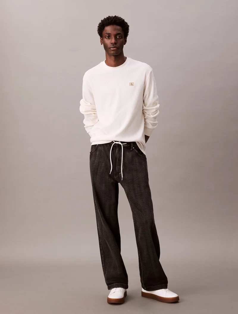 Calvin Klein Jeans Long Sleeve Waffle T-Shirt