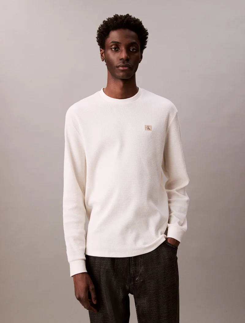 Calvin Klein Jeans Long Sleeve Waffle T-Shirt