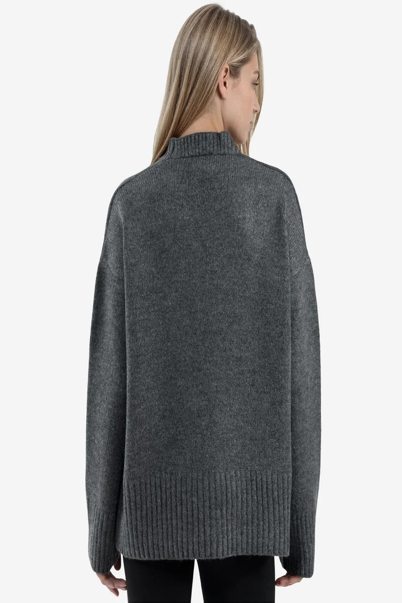 Viorna VIORNA Ribbed V-Neck Button Cardigan