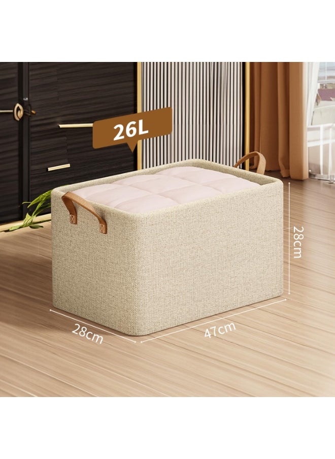 4 PCS Storage Bins, Storage Baskets for Organizing, Fabric Closet Organizers with Handles, Clothes Storage Organizers Foldable, 47*28*28cm
