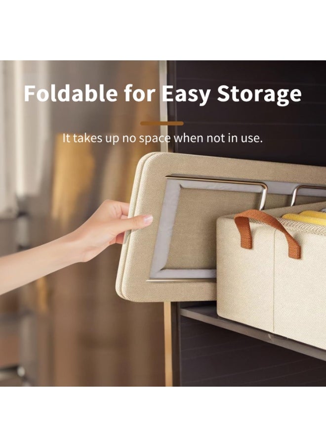 4 PCS Storage Bins, Storage Baskets for Organizing, Fabric Closet Organizers with Handles, Clothes Storage Organizers Foldable, 47*28*28cm