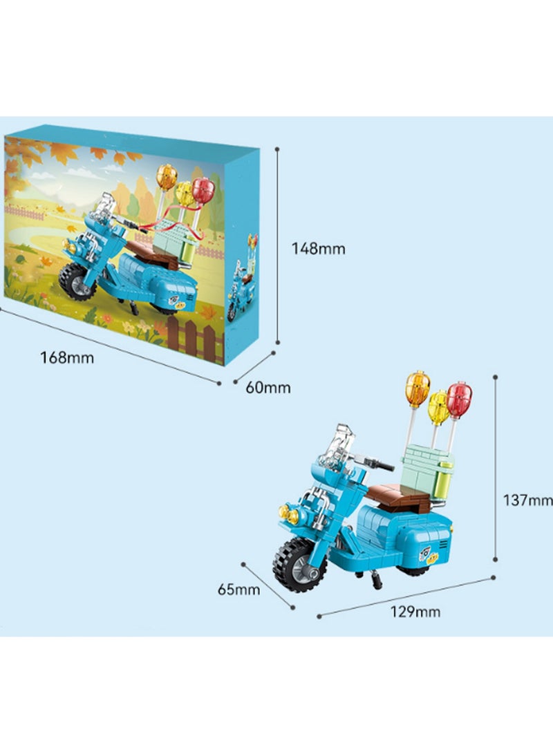 Balloon Pedal Motorcycle Model Set Building Blocks Creative Diy Assembly Building Assembly Toys Children Adult Home Decoration - Image 2