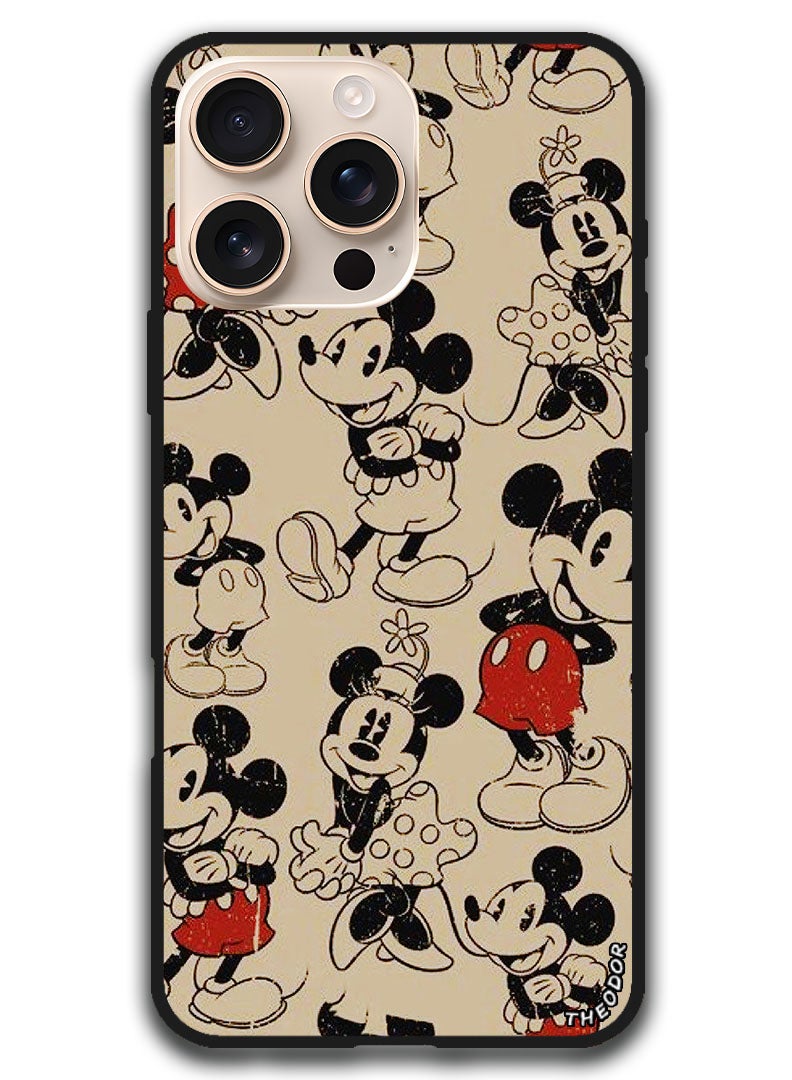 Theodor غطاء واقي مضاد للخدش ومقاوم للصدمات لجهاز iPhone 16 Pro Max (6.9)-بوصة ميكي (3) - Image 1