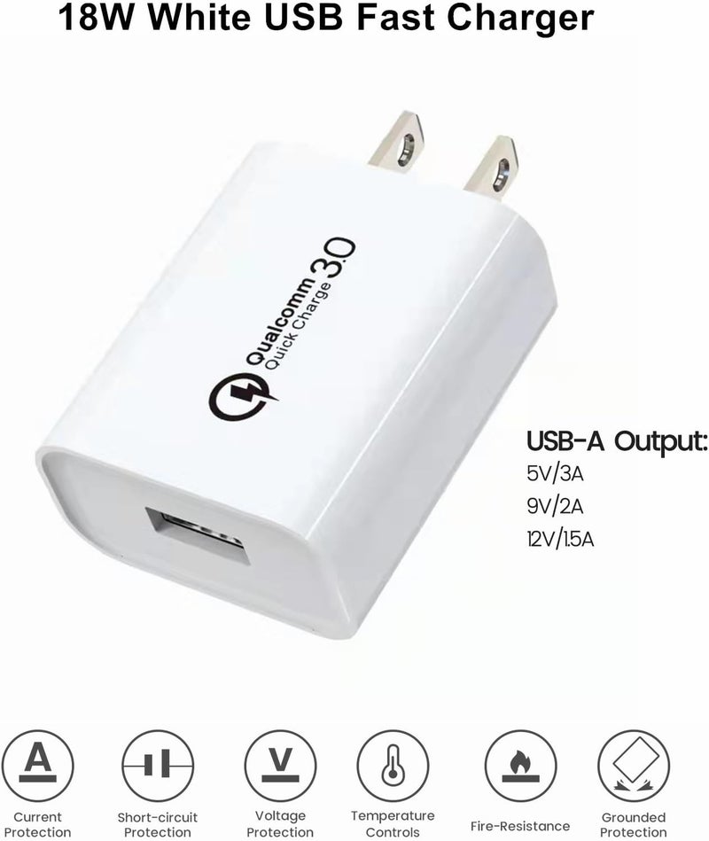 weishan 30ft Power Extension Cable for Tapo TPLink 2K QHD C120 Security Camera  9m USB C Long Flat Charging Cord with 18W Fast Charger White - Image 5