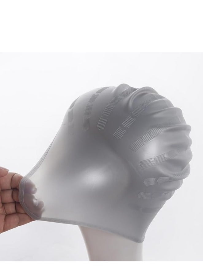 Generic Silicone Swimming Cap for Men Women Adults, Durable Flexible and Skin Friendly Bathing Swimming Caps for Long and Short Hairs, Protect Your Ears and Hair, Ergonomic Design With Ear Protection Pocket - Image 5