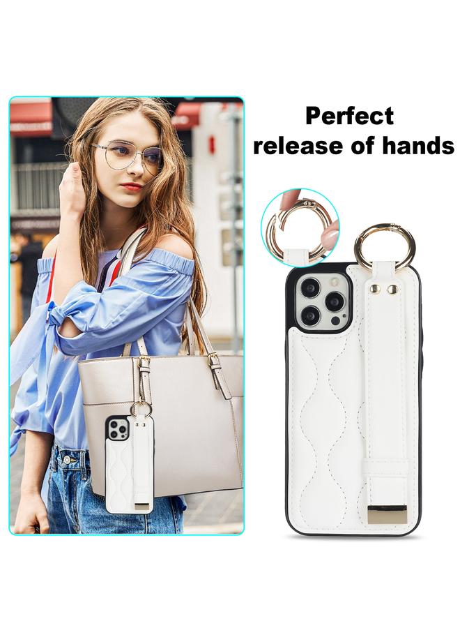 Zaboon Case For iPhone 12 Pro / 12 Non-slip Full Coverage Ring PU Phone Case with Wristband - Image 5