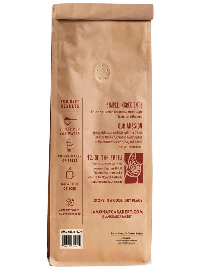 La Monarca Bakery Cafe De Olla Ground Coffee, 100% Arabica Mexican Coffee Blend with Cinnamon and Brown Sugar, Medium Roast, 40 oz (Pack of 1) - Image 4