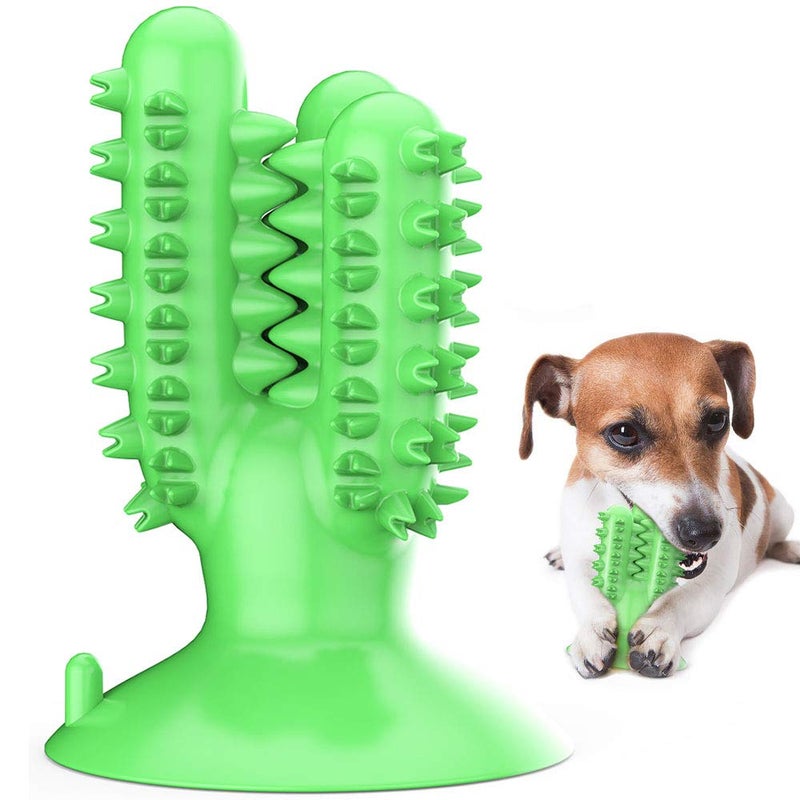 فرشاة أسنان الكلاب CEESC وألعاب مضغ لتنظيف أسنان الكلاب عصا تنظيف الأسنان للعناية بالفم للكلاب الصغيرة والمتوسطة والكبيرة باللون الأخضر