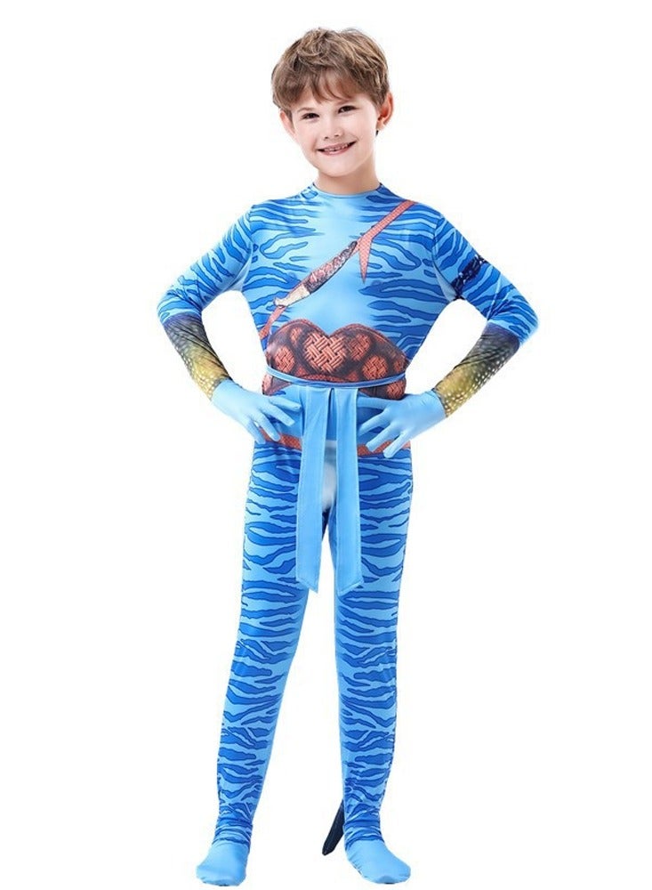 Al Aoyama Avatar 2 children's stage clothes, hero jumpsuit tights - Image 1