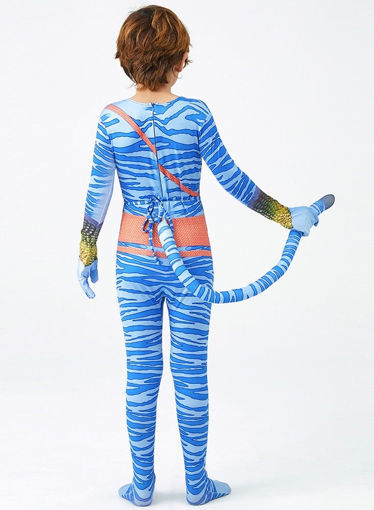 Al Aoyama Avatar 2 children's stage clothes, hero jumpsuit tights - Image 4