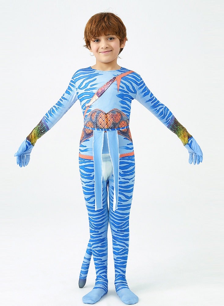 Al Aoyama Avatar 2 children's stage clothes, hero jumpsuit tights - Image 2