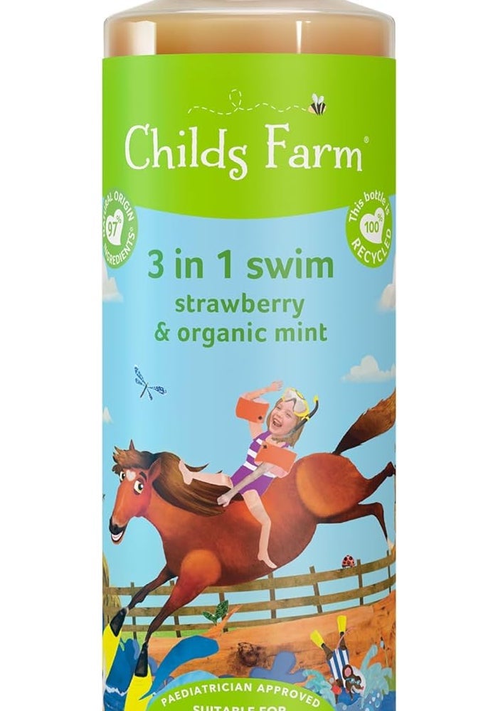 Childs Farm شامبو وبلسم وغسول جسم للأطفال من تشايلدز فارم 3 في 1 للسباحة - Image 1