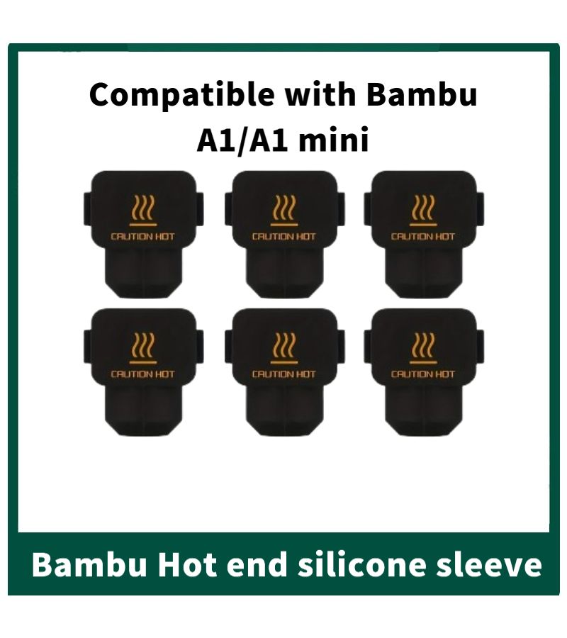 غلاف سيليكون مقاوم لدرجات الحرارة العالية للطرف الساخن لطابعة Bambu A1 و A1 Mini، عدد 3 قطع - Image 1