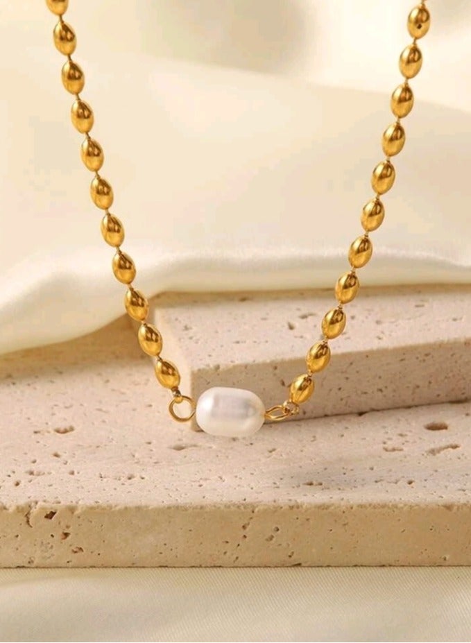 Jewelry For Life Trendy Stainless Steel Gold Plated Necklace For Women - Image 4