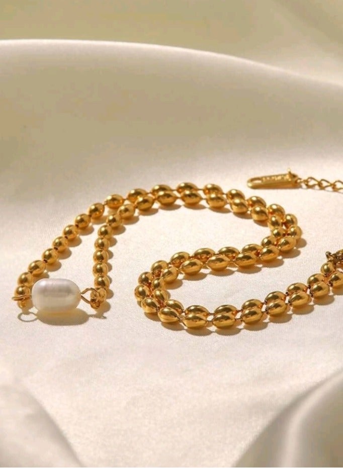 Jewelry For Life Trendy Stainless Steel Gold Plated Necklace For Women - Image 2