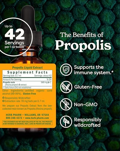 Herb Pharm Propolis Extract for Immune System Support - 1 Ounce - Image 2