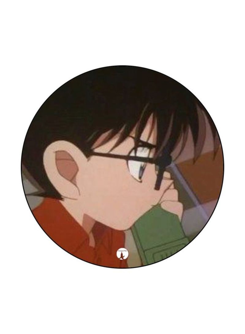 RKN The Anime Detective Conan Theme Printed Badge Black/Beige/Green - Image 1