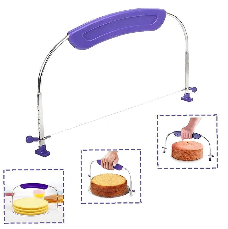 Decorating Aid - Adjustable Stainless Steel Cake Leveler for Even Layers and Baking Perfection - Image 2