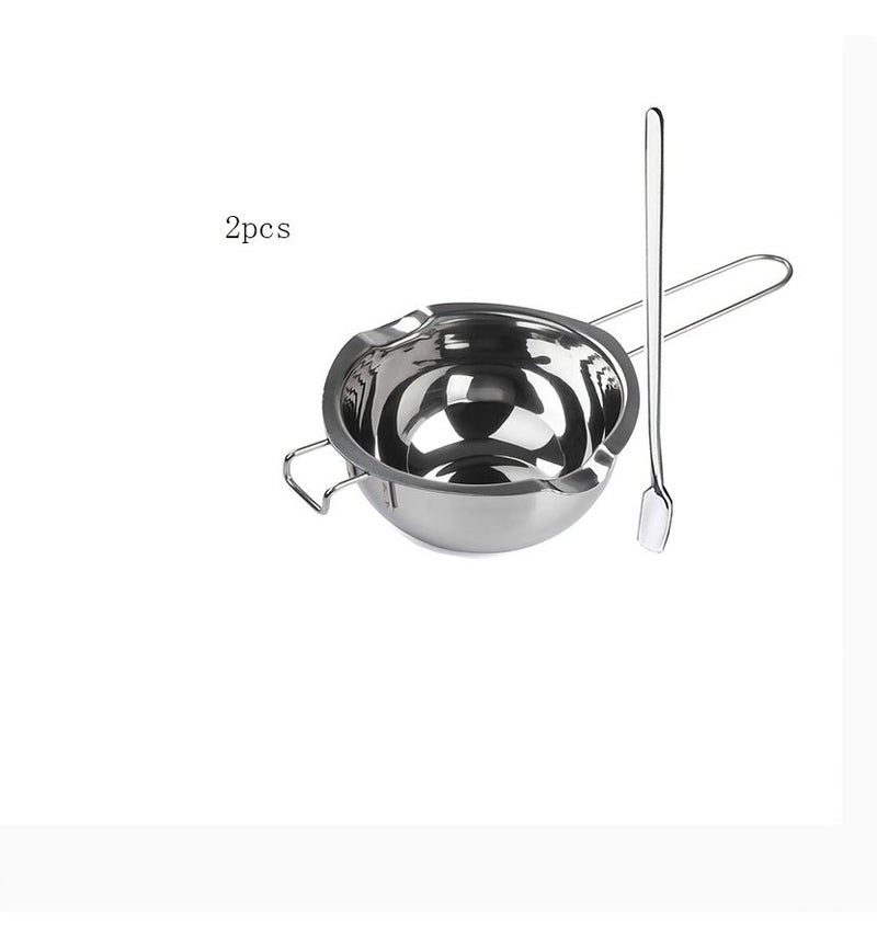 Style 01 Stainless Steel Melting Pot Set With Spoon Heat Resistant Handle For Chocolate Cheese - Image 5