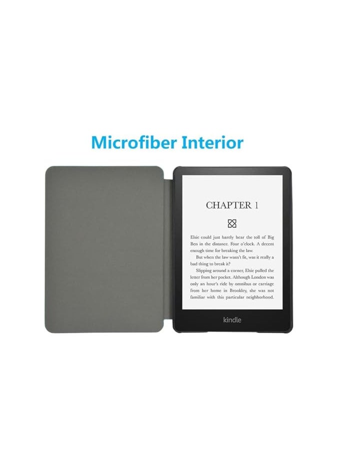 Generic - غطاء EcoSystem Slimshell لجهاز Kindle Paperwhite الجديد بالكامل (الجيل الحادي عشر - 2021، 6.8 بوصة) أو Kindle Paperwhite Signature Edition، غطاء ذكي مع وضع السكون/التنشيط التلقائي، (مكعبات) - Image 1