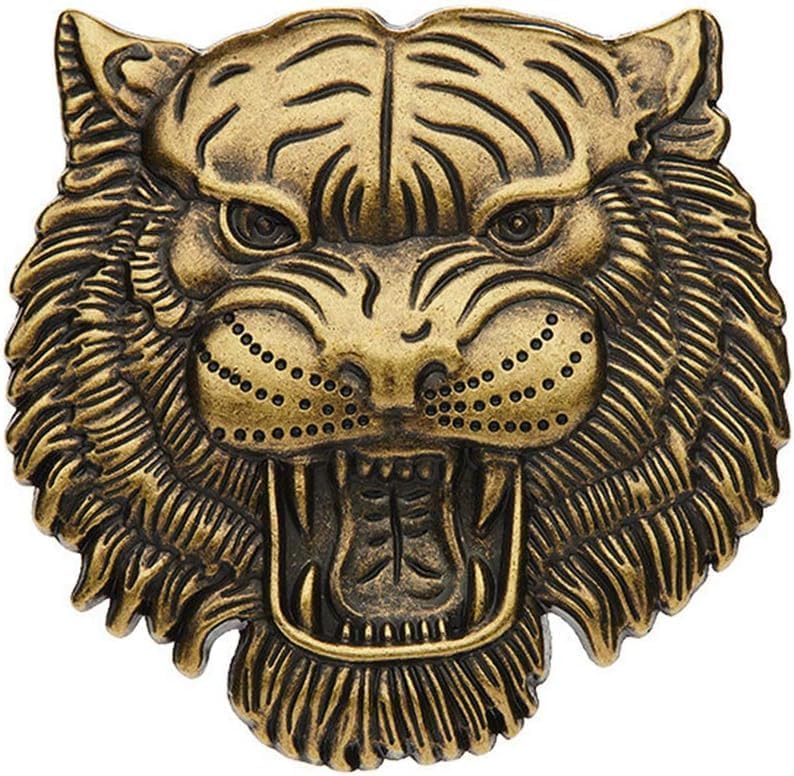 OAN 3D Chrome Emblem Automotive Car, Bike Badges Logo Self Adhesive Sticker (Tiger, Bronze) - Image 1