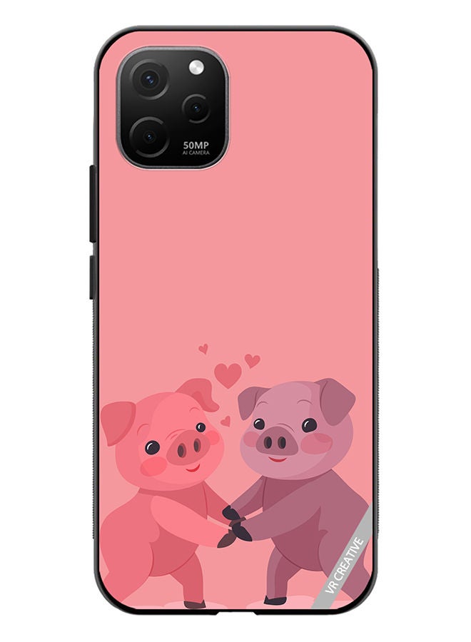 VR CREATIVE Protective Case Cover For Huawei Nova Y61 Love Pig Design Multicolour - Image 1