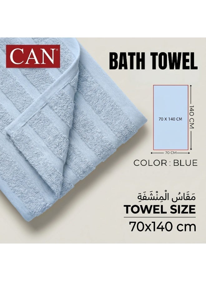 CAN Premium Microfiber Bath Towels Pack Of 4 - Ultra Soft & Absorbent Large Bath Towel 70x140cm (27.5" x 55") - Quick Dry Lightweight Towels for Bathroom, Beach, Spa, Pool, Travel (BLUE) - Image 2