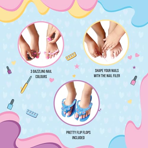 Funskool Handycrafts Kiddie Pedicure SalonBuilding Blocks, Manicure Kit, Pamper Your Nails, Art Kit, DIY Kit, Ages 7 Years and Above, Multicolour - Image 2