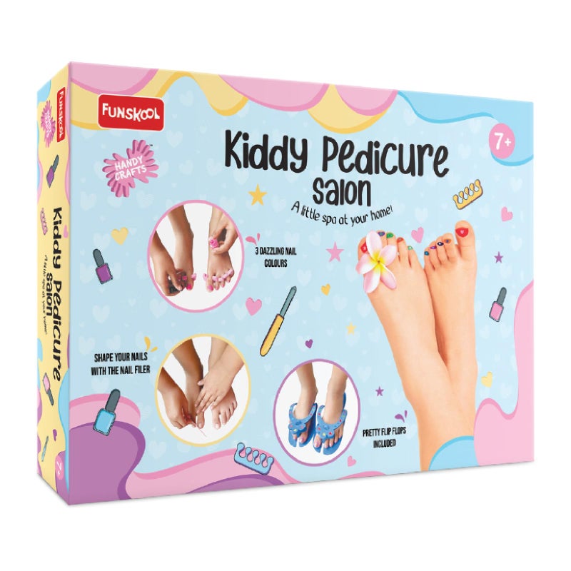 Funskool Handycrafts Kiddie Pedicure SalonBuilding Blocks, Manicure Kit, Pamper Your Nails, Art Kit, DIY Kit, Ages 7 Years and Above, Multicolour - Image 5